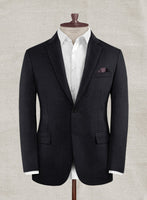 Italian Tela Black Wool Linen Jacket - StudioSuits