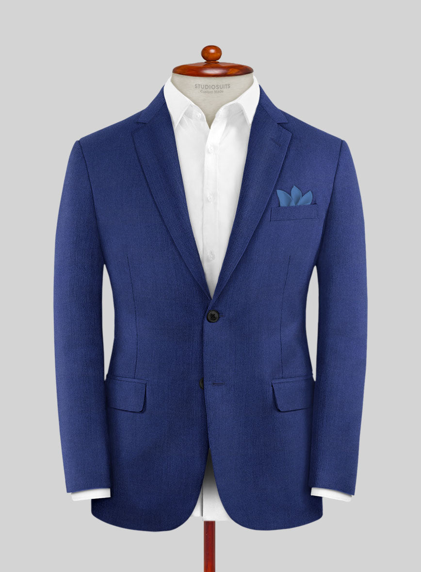 Italian Turna Cobalt Blue Flannel Suit - StudioSuits