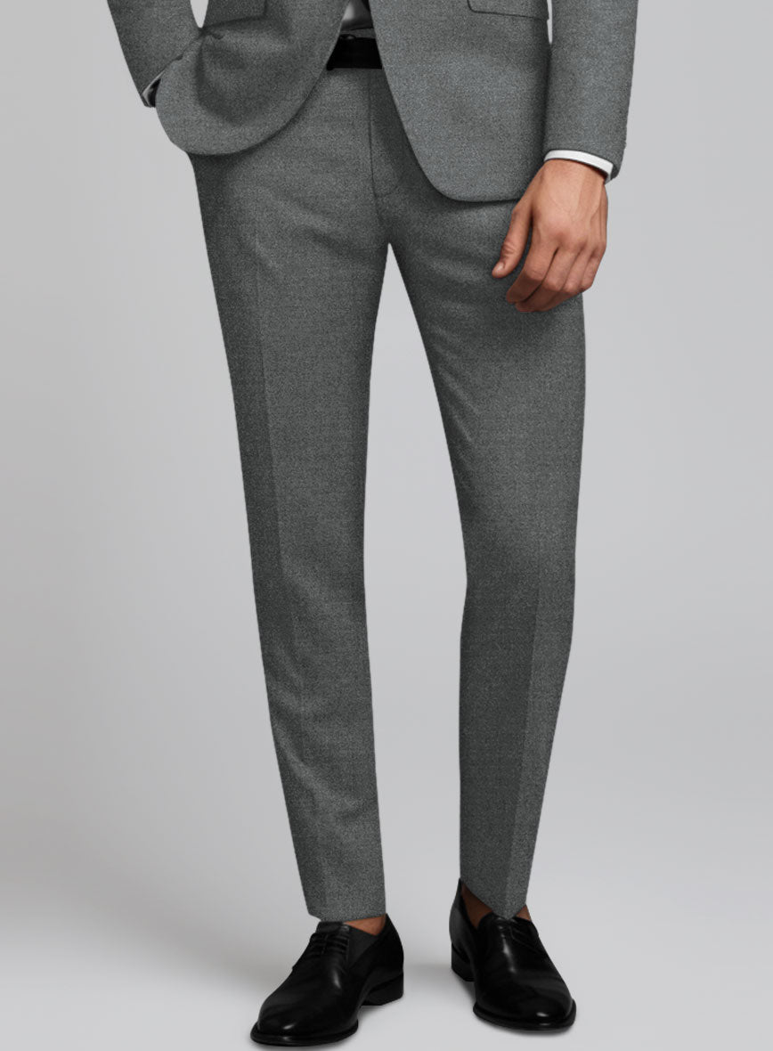 Italian Turna Gray Flannel Pants - StudioSuits