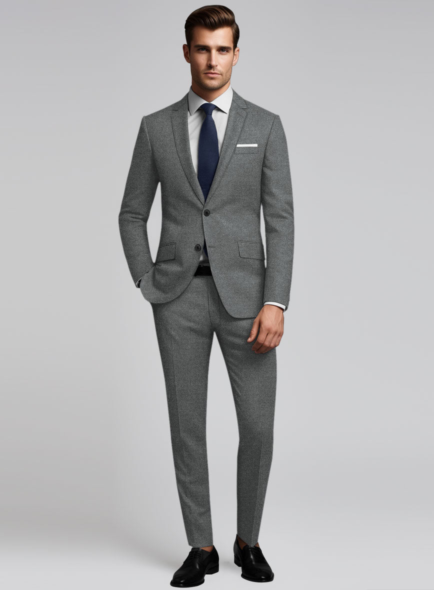 Italian Turna Gray Flannel Suit - StudioSuits