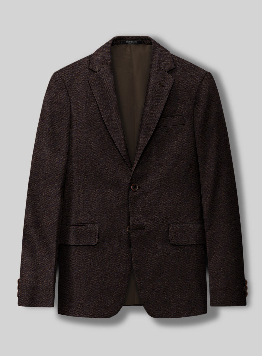 Italian Tweed Herringbone Urbano Jacket - StudioSuits