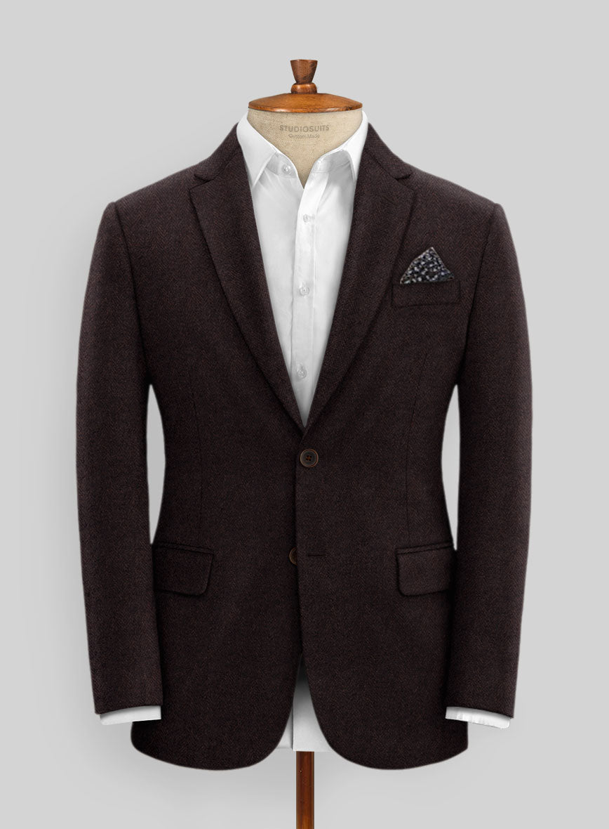 Italian Tweed Herringbone Urbano Jacket - StudioSuits