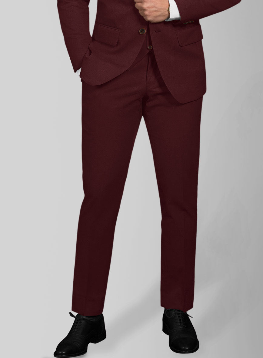 Italian Wine Cotton Stretch Pants