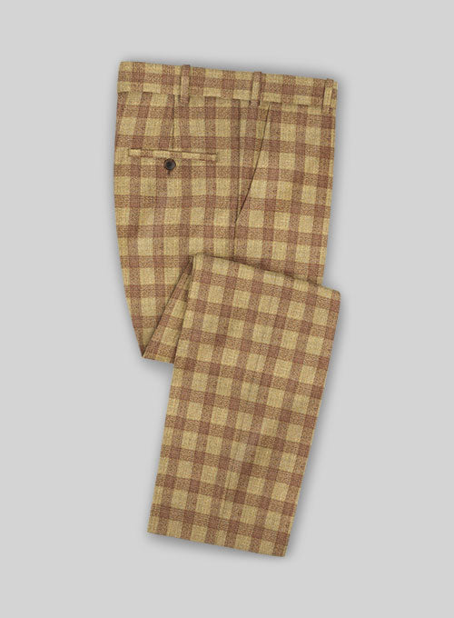 Italian Wool Cashmere Crazio Checks Pants - StudioSuits