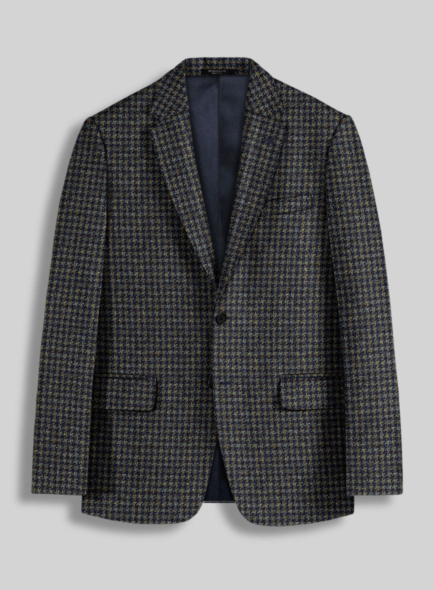 Italian Wool Houndstooth Udoci Jacket - StudioSuits