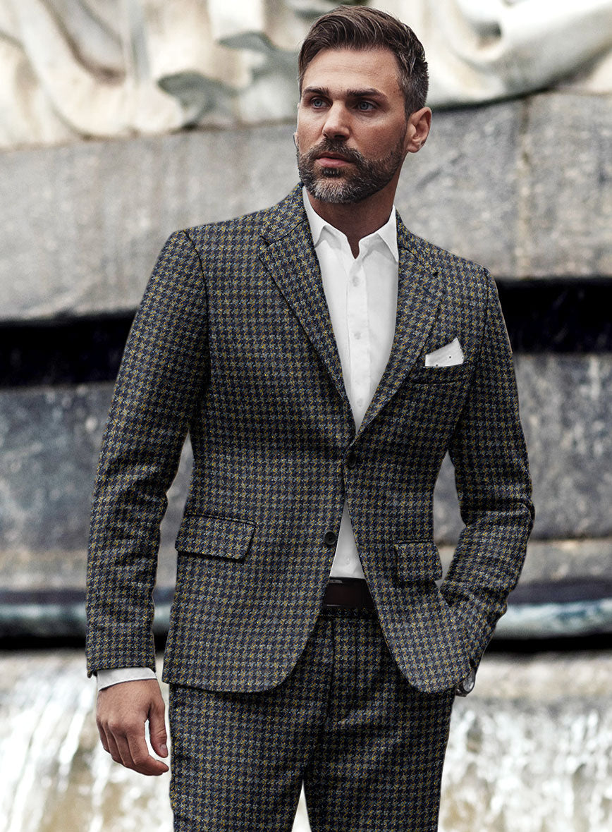 Italian Wool Houndstooth Udoci Jacket - StudioSuits