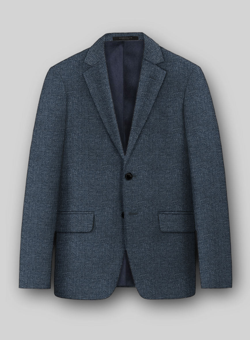 Italian Wool Linen Basket Weave Gulem Jacket - StudioSuits