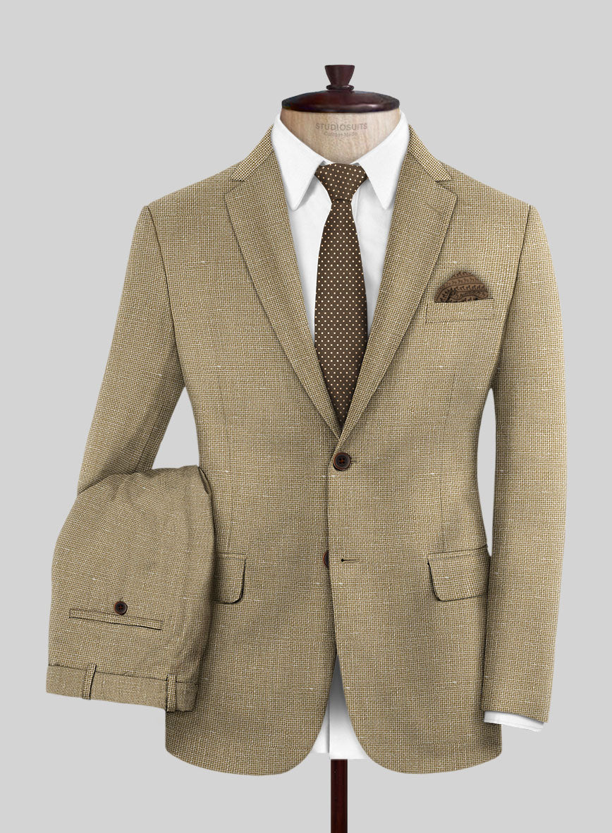 Italian Wool Linen Basket Weave Inol Suit