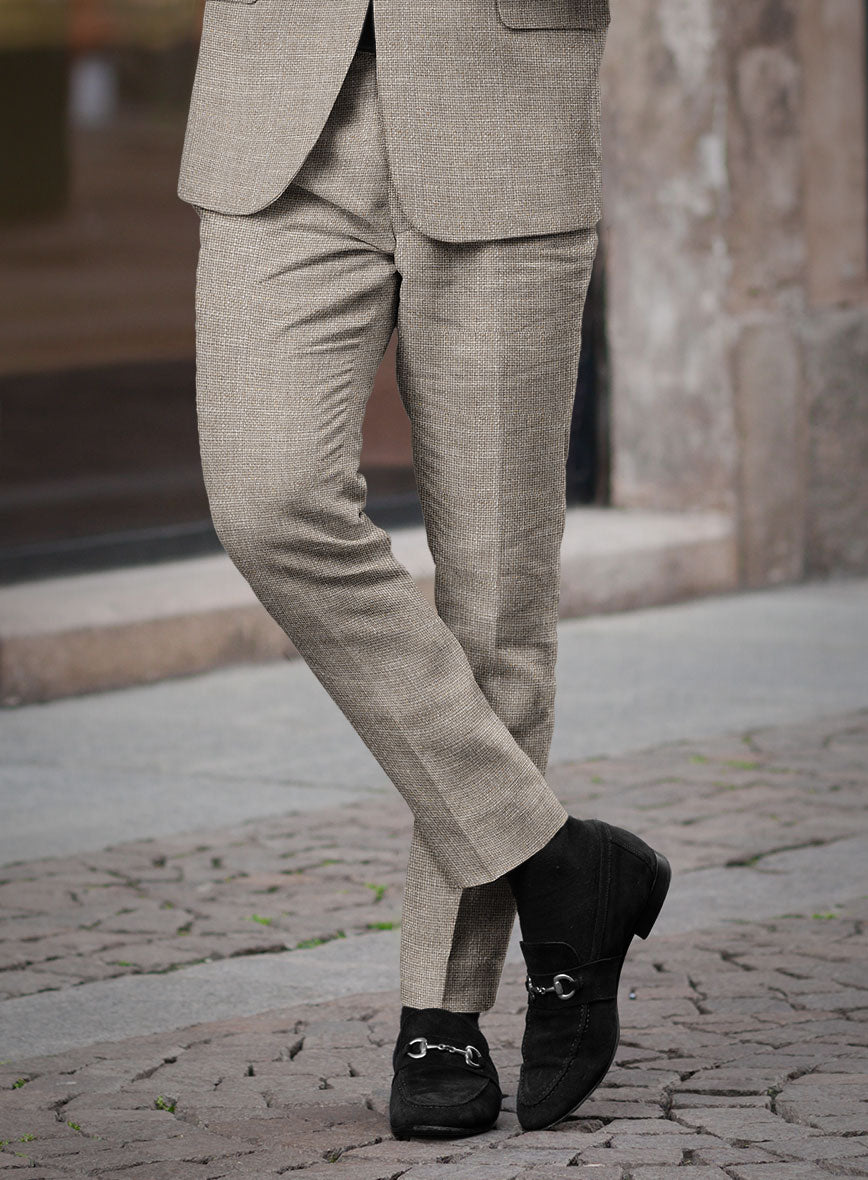 Italian Wool Linen Silk Justo Pants - StudioSuits