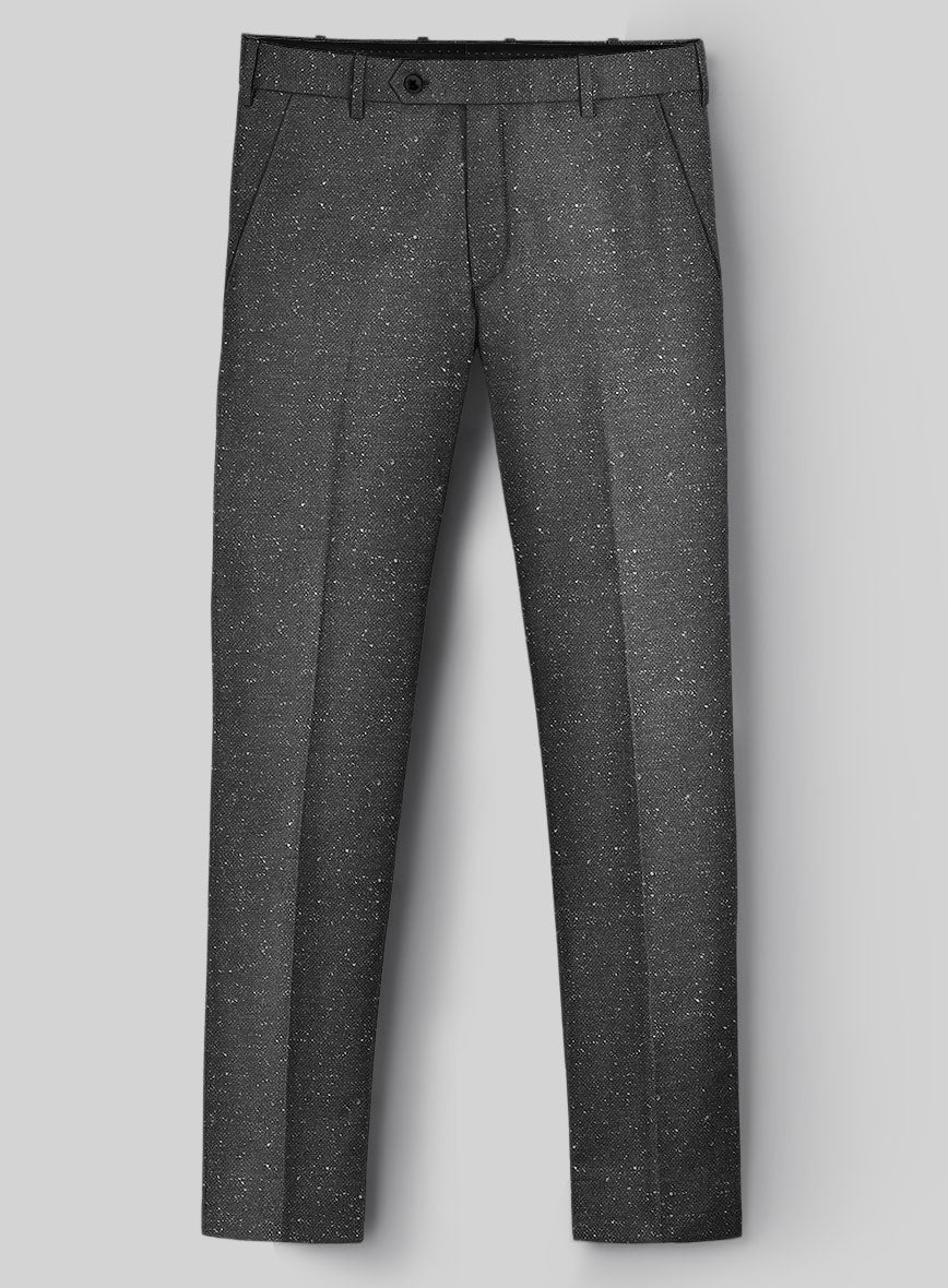 Italian Donegal Gray Wool Pants - StudioSuits