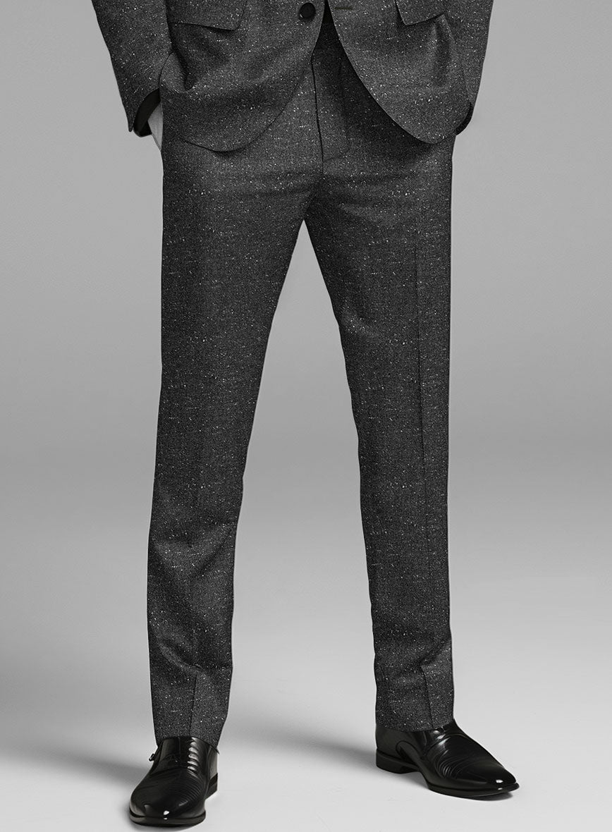 Italian Donegal Gray Wool Pants - StudioSuits