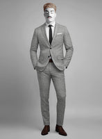 Italian Donegal Light Gray Wool Suit - StudioSuits