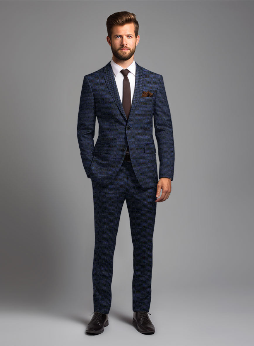 Italian Zilvi Blue Flannel Suit – StudioSuits