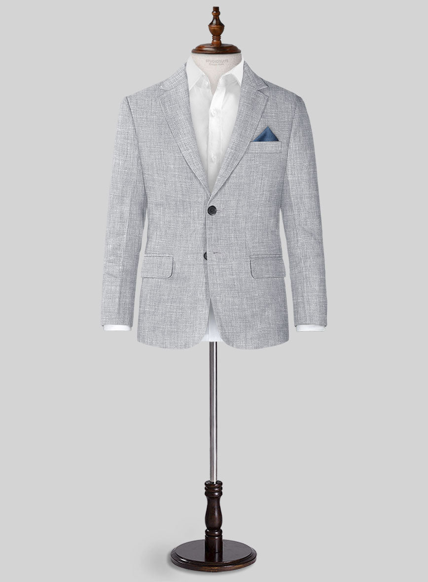 Italian Zod Light Gray Linen Boys Suit - StudioSuits