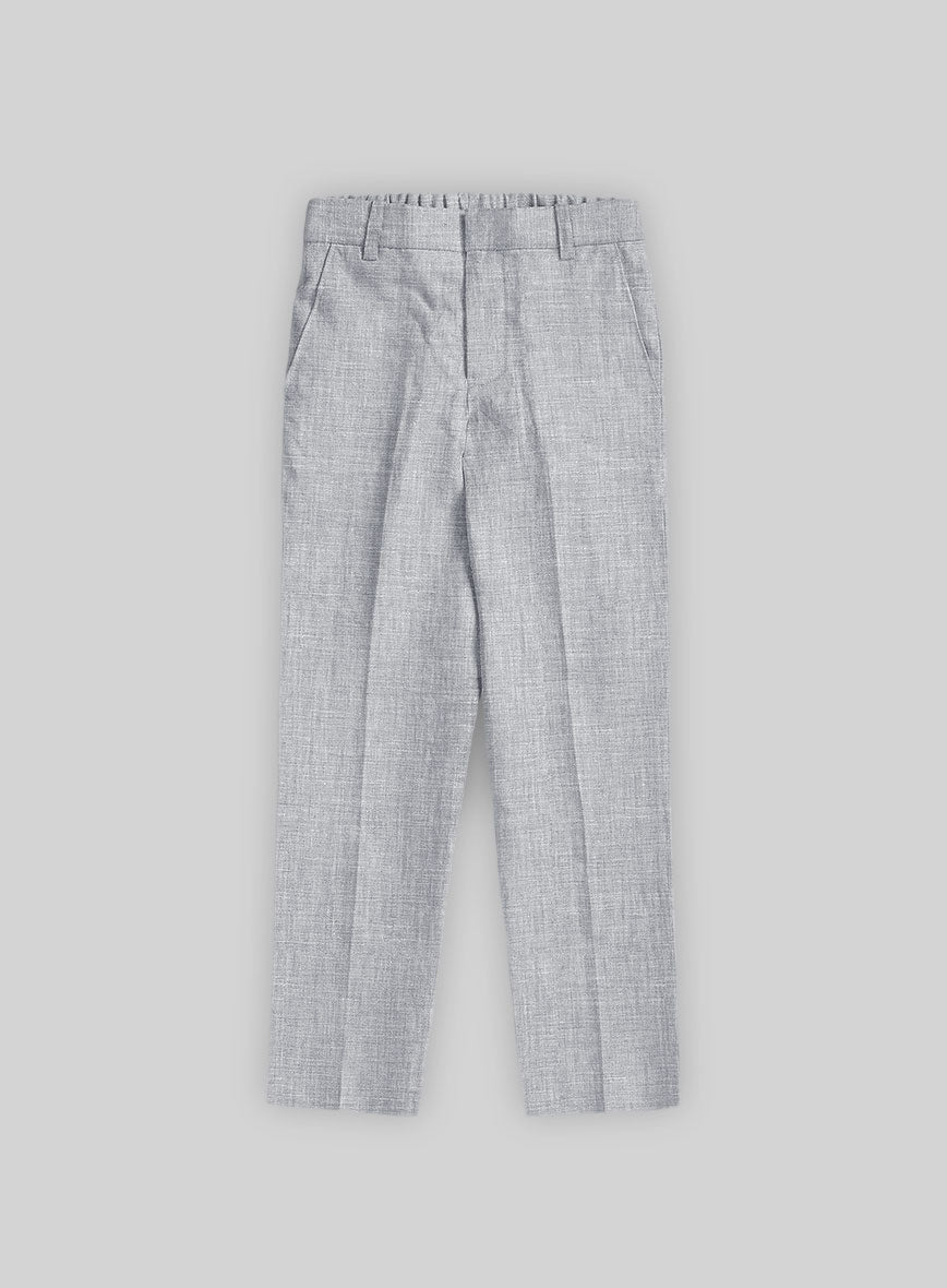 Italian Zod Light Gray Linen Boys Suit - StudioSuits