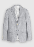 Italian Zod Light Gray Linen Jacket - StudioSuits