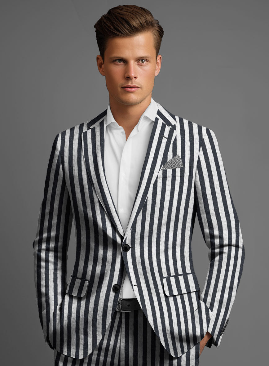 Italian Cotton Seersucker Venancio Jacket - StudioSuits