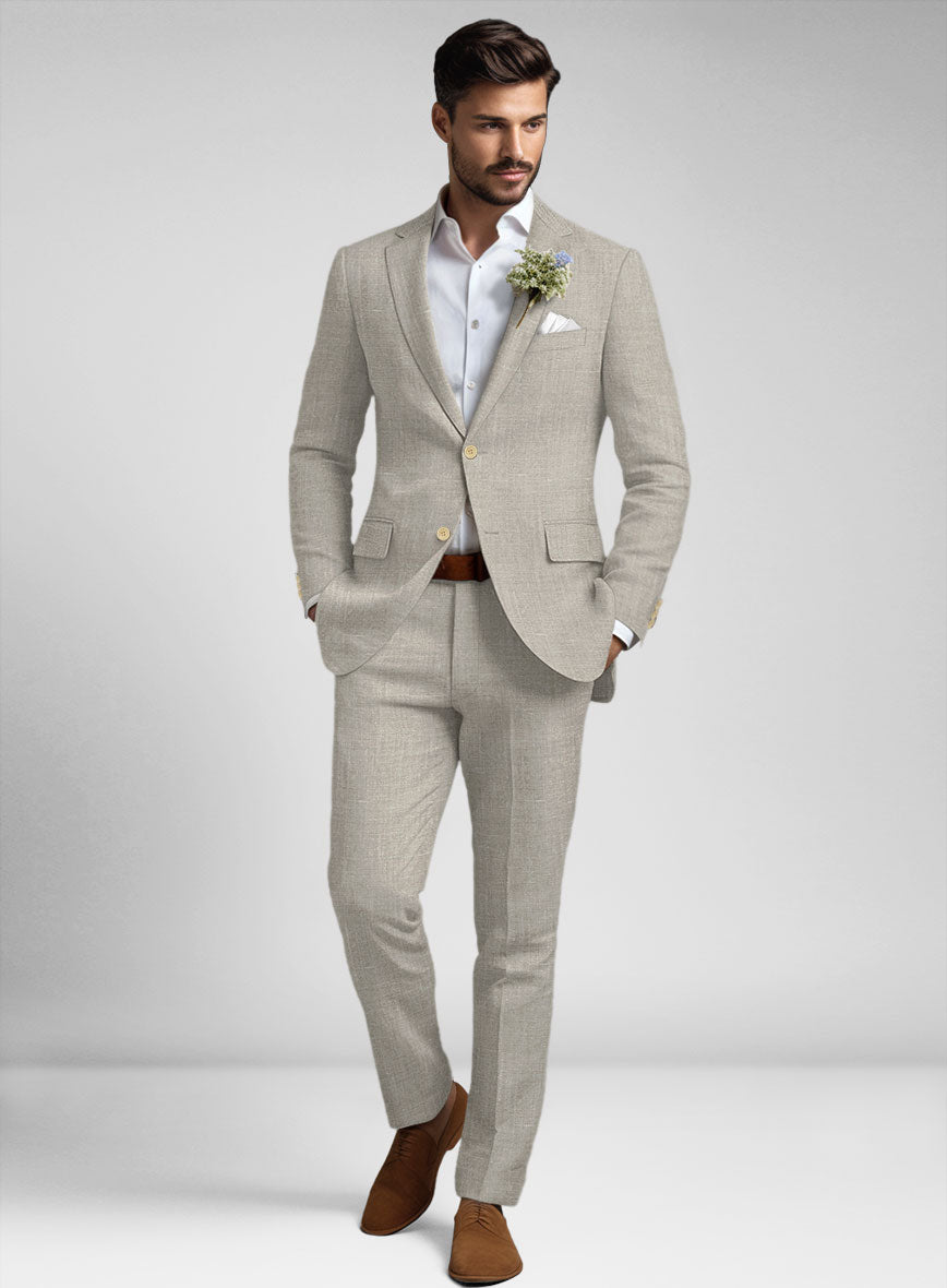 Ivy Beige Linen Suit - StudioSuits