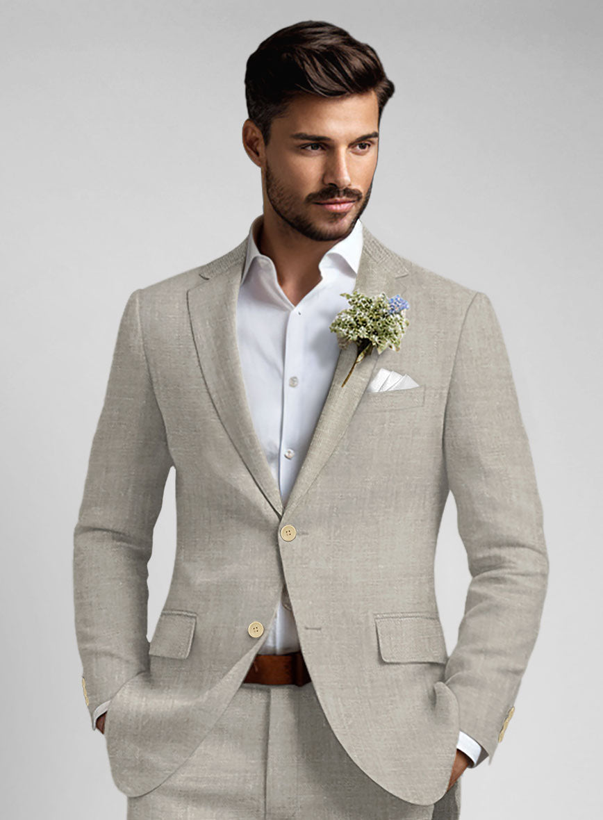 Ivy Beige Linen Suit - StudioSuits