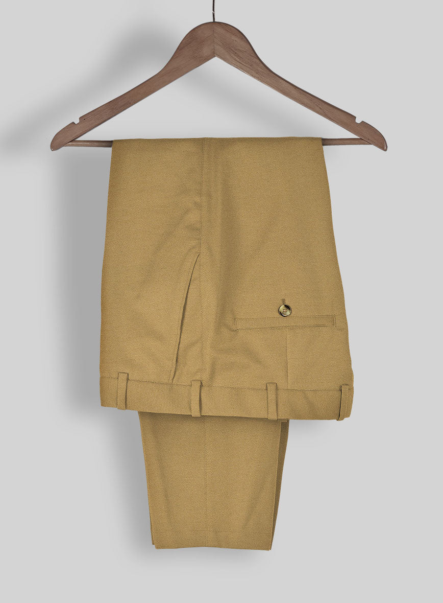 Khaki Stretch Chino Pants - StudioSuits