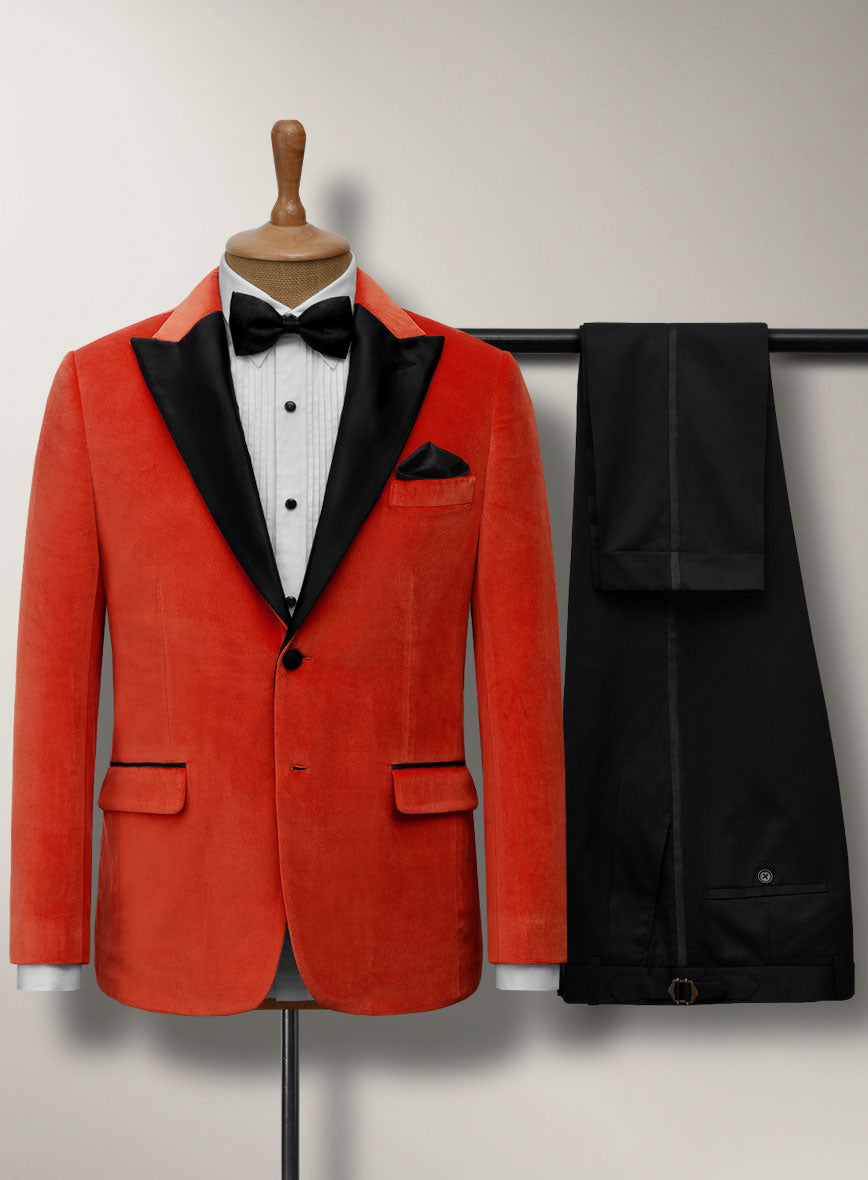 Kingsman Orange Velvet Tuxedo Suit II - StudioSuits