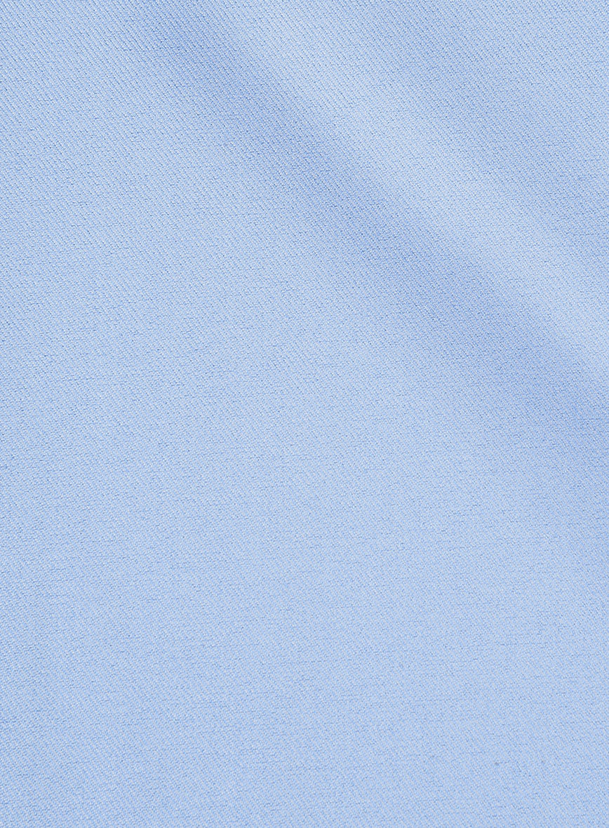 Lake Blue Twill Cotton Shirt - StudioSuits