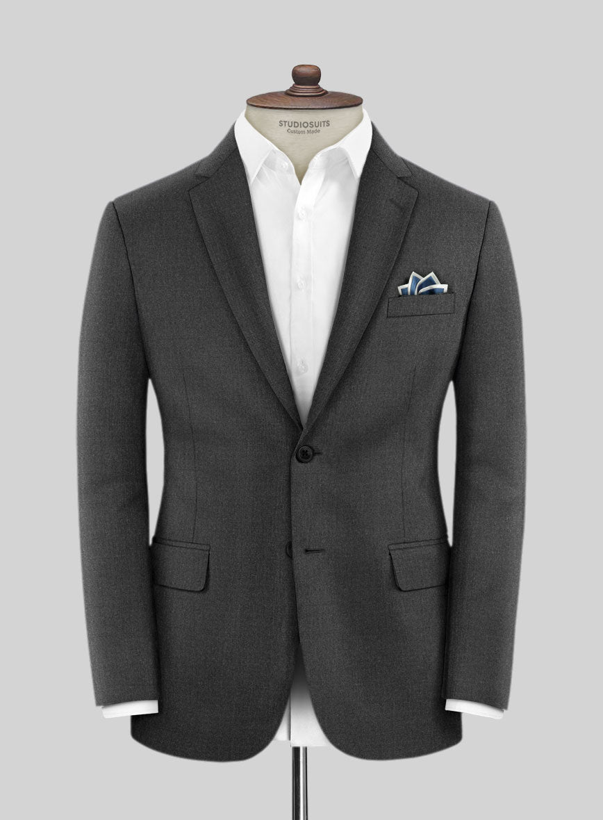 Lanificio Zegna Trofeo Dark Gray Wool Jacket - StudioSuits