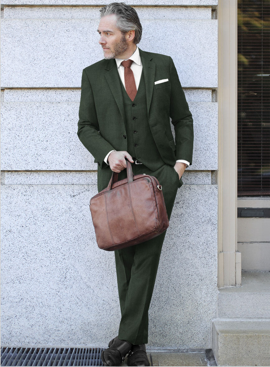 Lanificio Zegna Traveller Green Wool Suit - StudioSuits