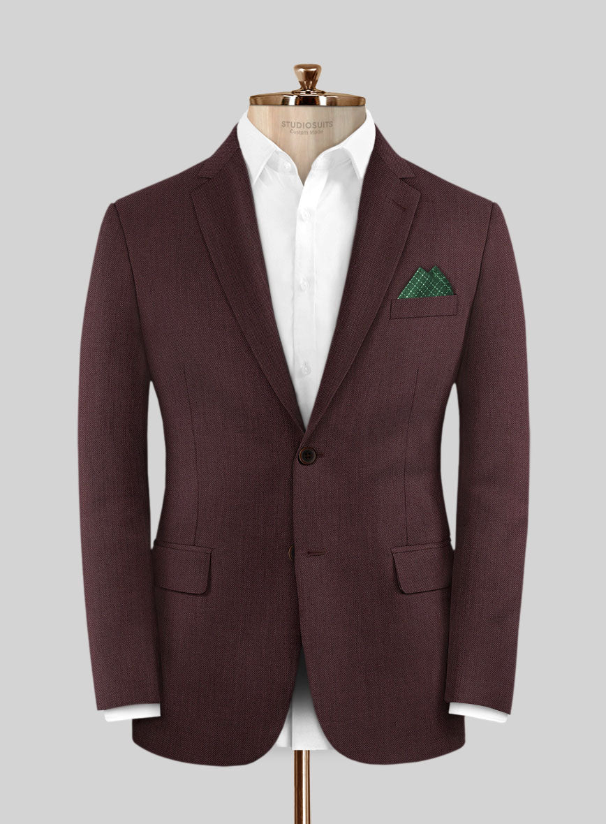 Lanificio Zegna Traveller Wine Wool Jacket - StudioSuits