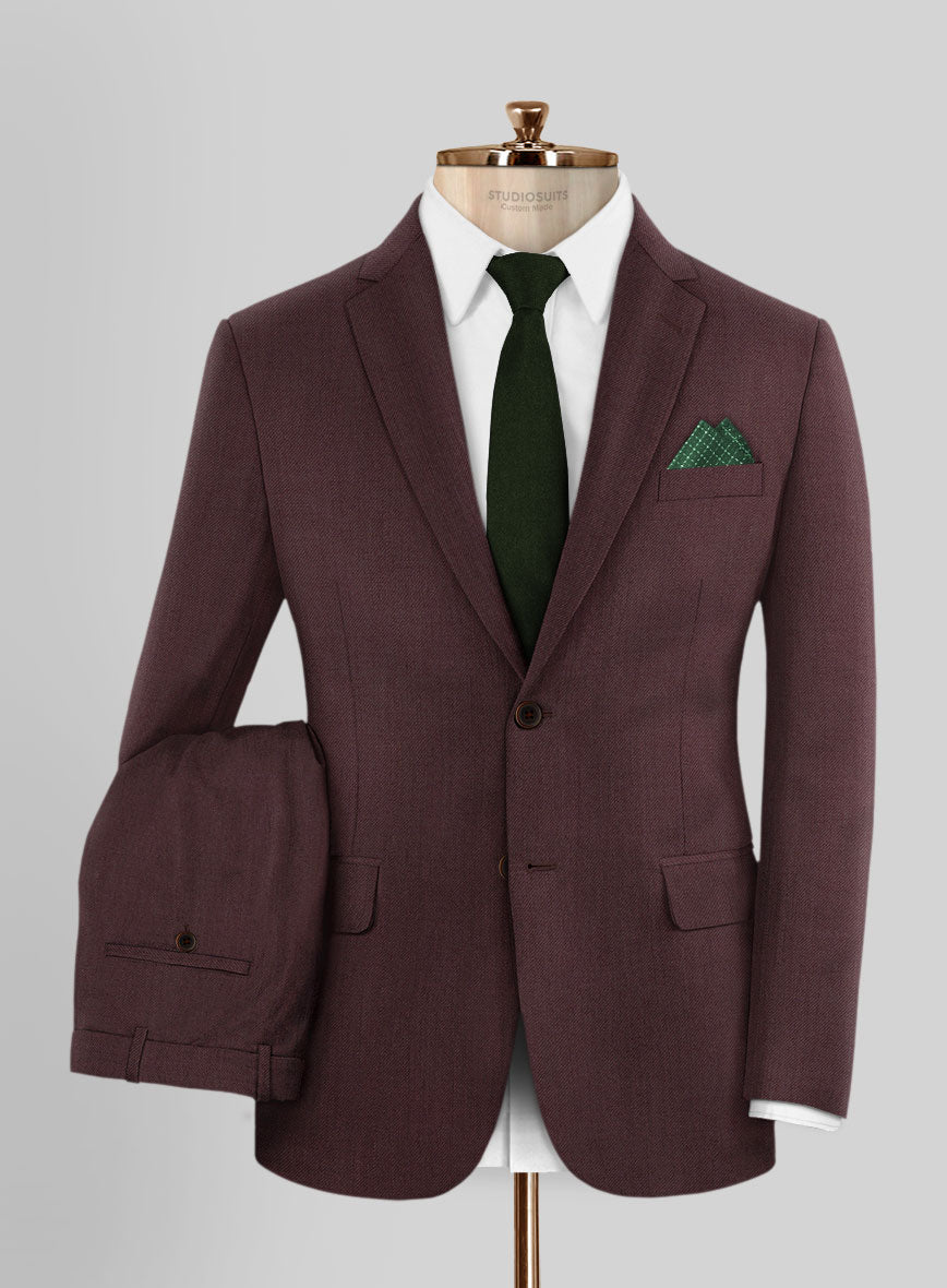 Lanificio Zegna Traveller Wine Wool Suit - StudioSuits