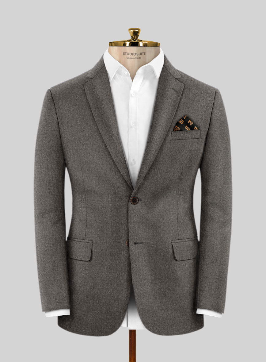 Lanificio Zegna Trofeo Couture Brown Wool Jacket - StudioSuits