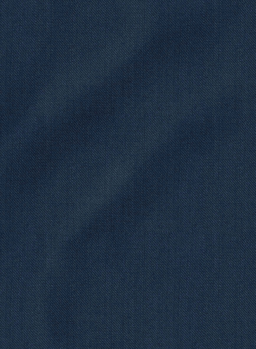 Lanificio Zegna Trofeo Flat Blue Wool Suit - StudioSuits