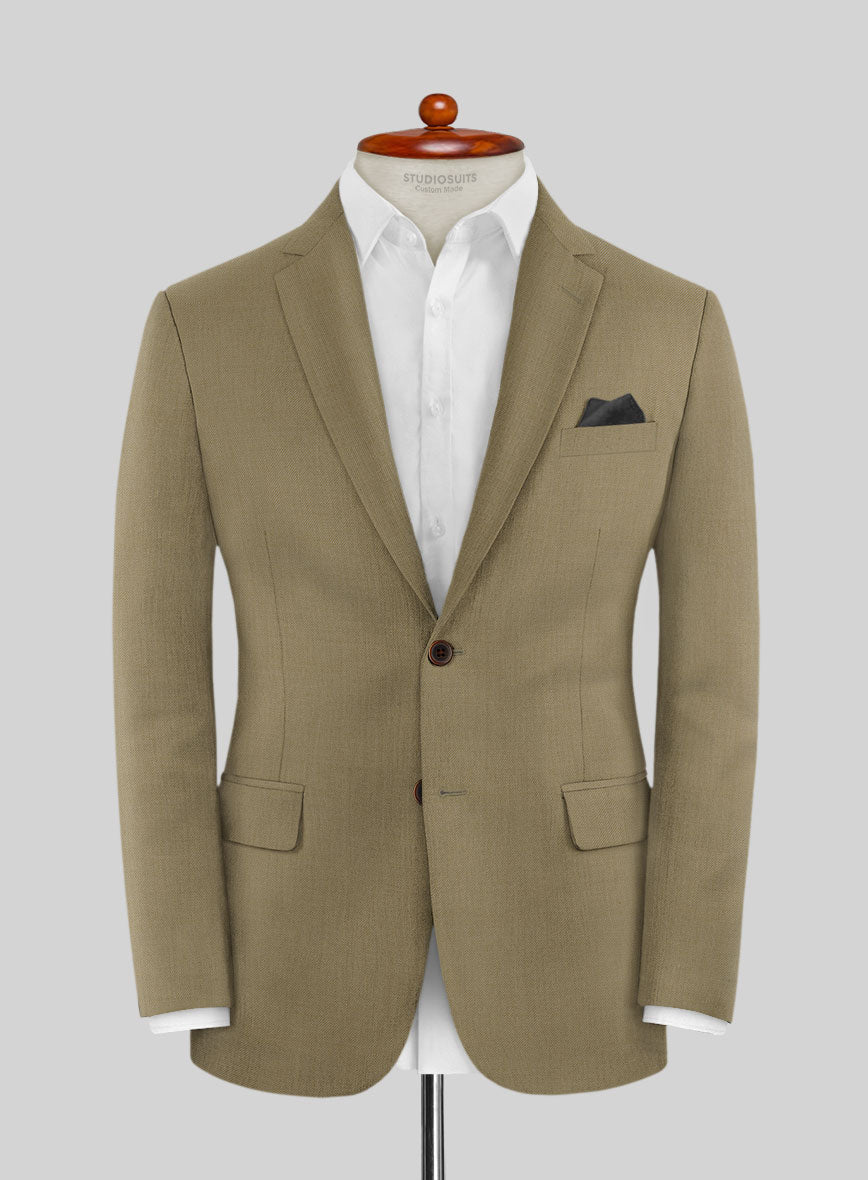 Lanificio Zegna Trofeo Khaki Wool Jacket - StudioSuits