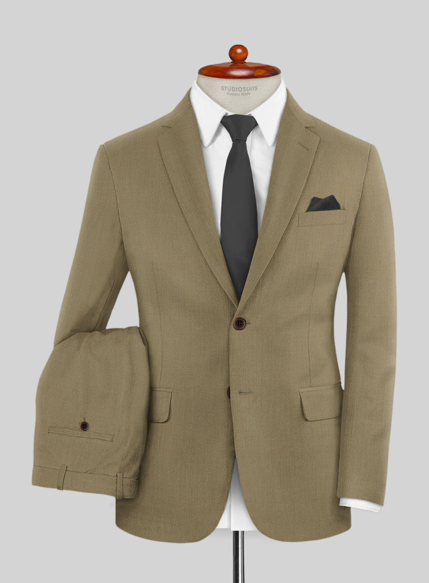 Lanificio Zegna Trofeo Khaki Wool Suit - StudioSuits