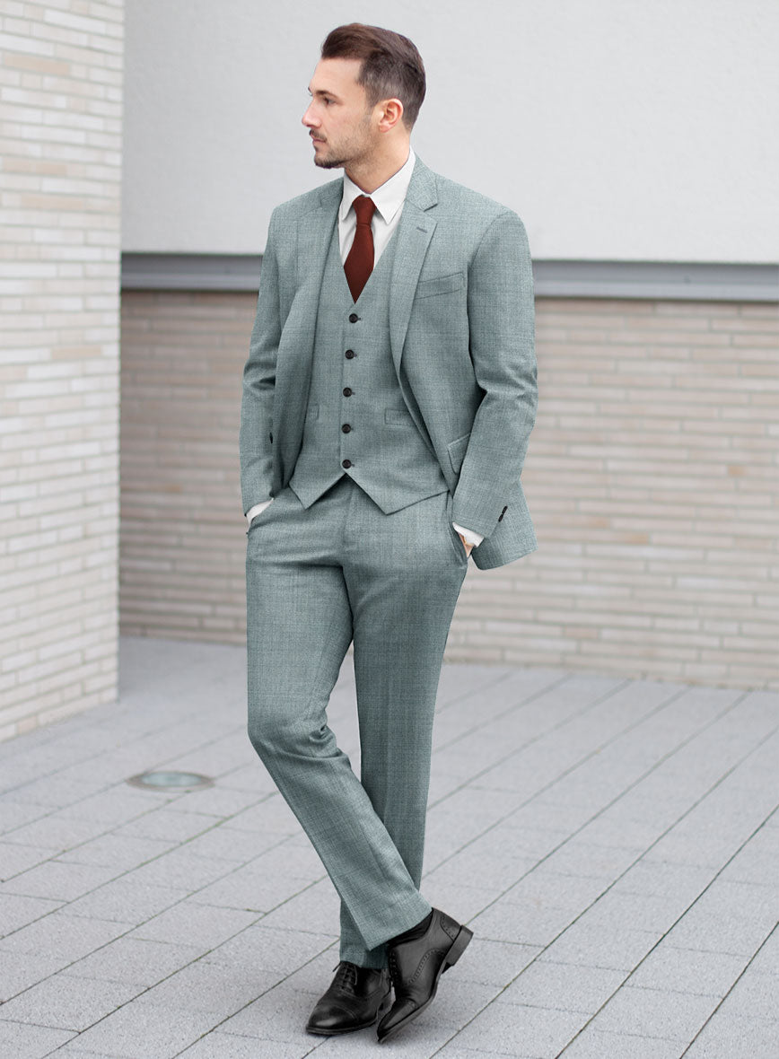 Lanificio Zegna Trofeo Moonstone Blue Wool Suit - StudioSuits