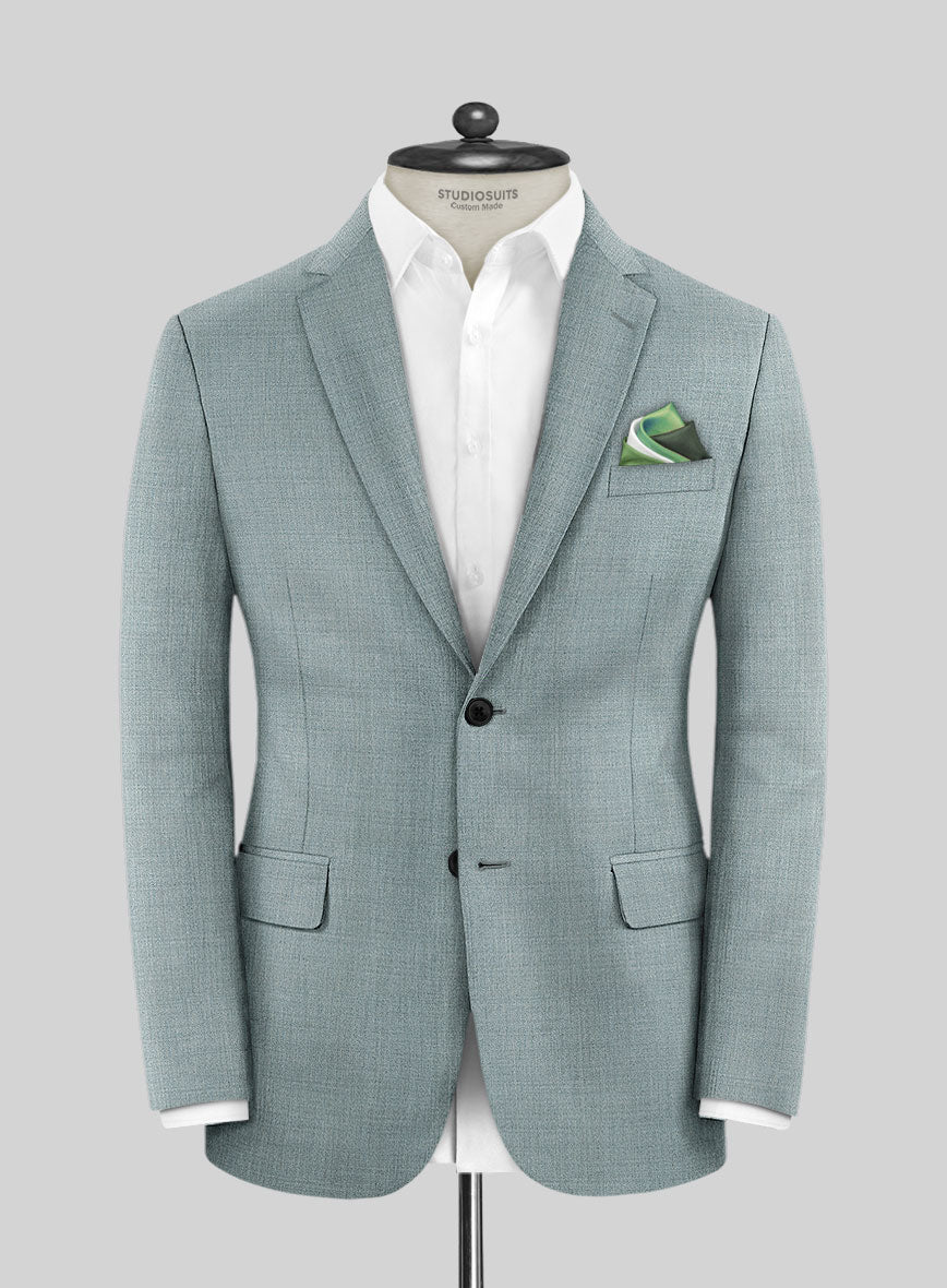 Lanificio Zegna Trofeo Moonstone Blue Wool Suit - StudioSuits