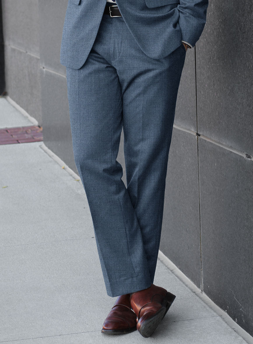 Lanificio Zegna Trofeo Prussian Blue Wool Pants - StudioSuits