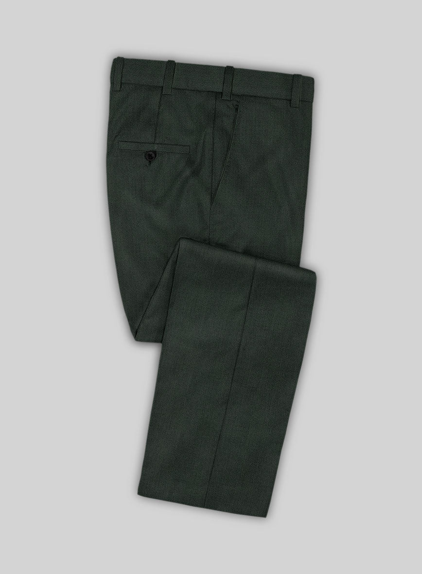 Lanificio Zegna Trofeo Sacramento Green Wool Pants - StudioSuits