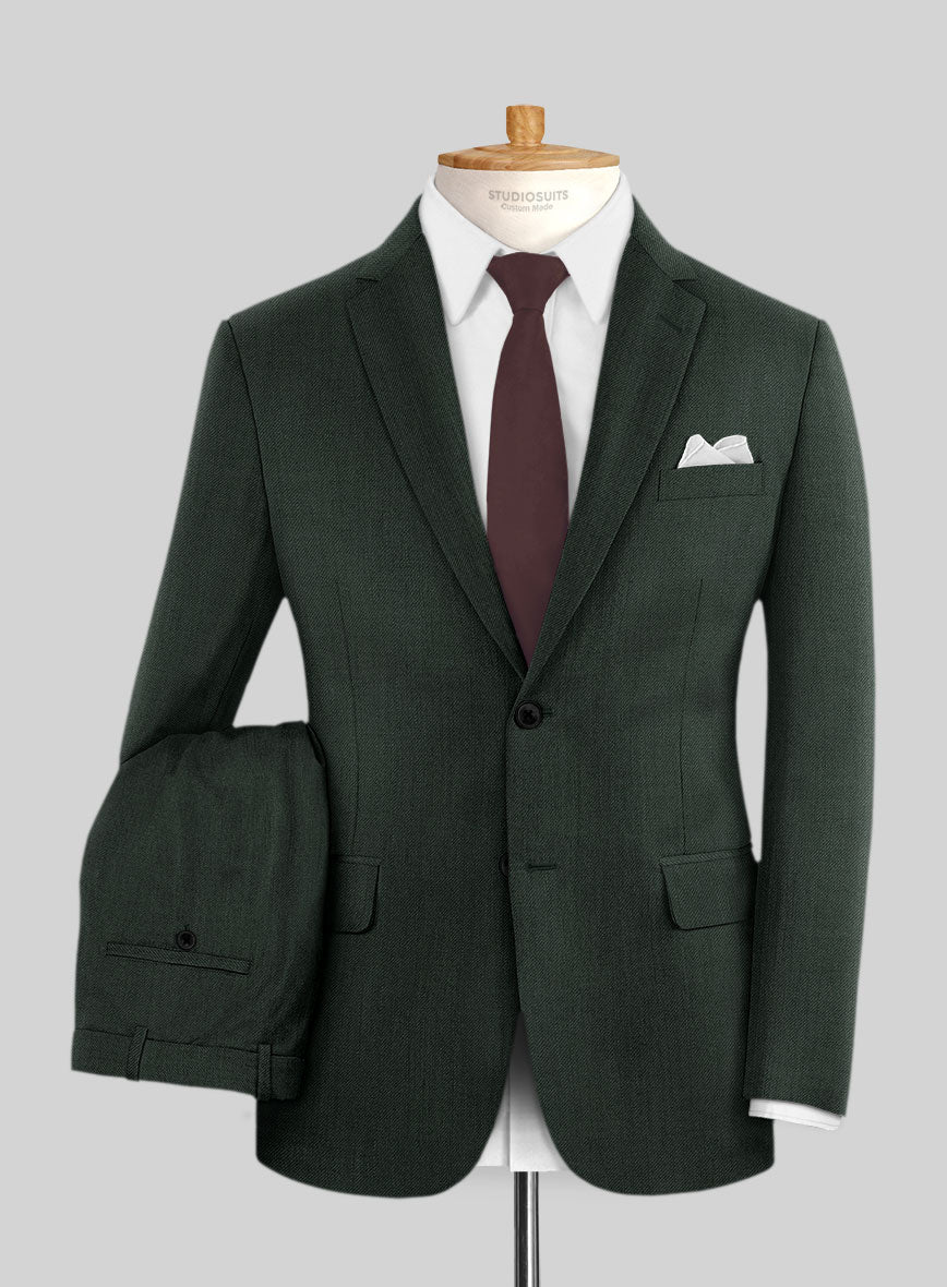 Lanificio Zegna Trofeo Sacramento Green Wool Suit - StudioSuits