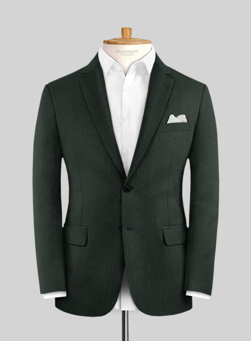 Lanificio Zegna Trofeo Sacramento Green Wool Suit - StudioSuits