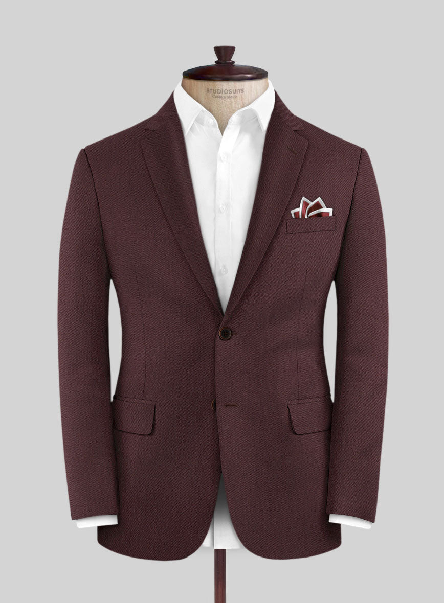 Lanificio Zegna Trofeo Wine Wool Jacket - StudioSuits