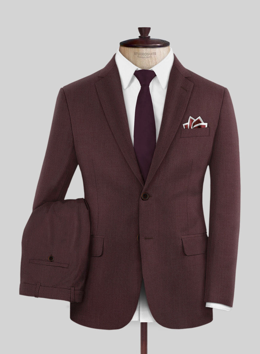 Lanificio Zegna Trofeo Wine Wool Suit - StudioSuits