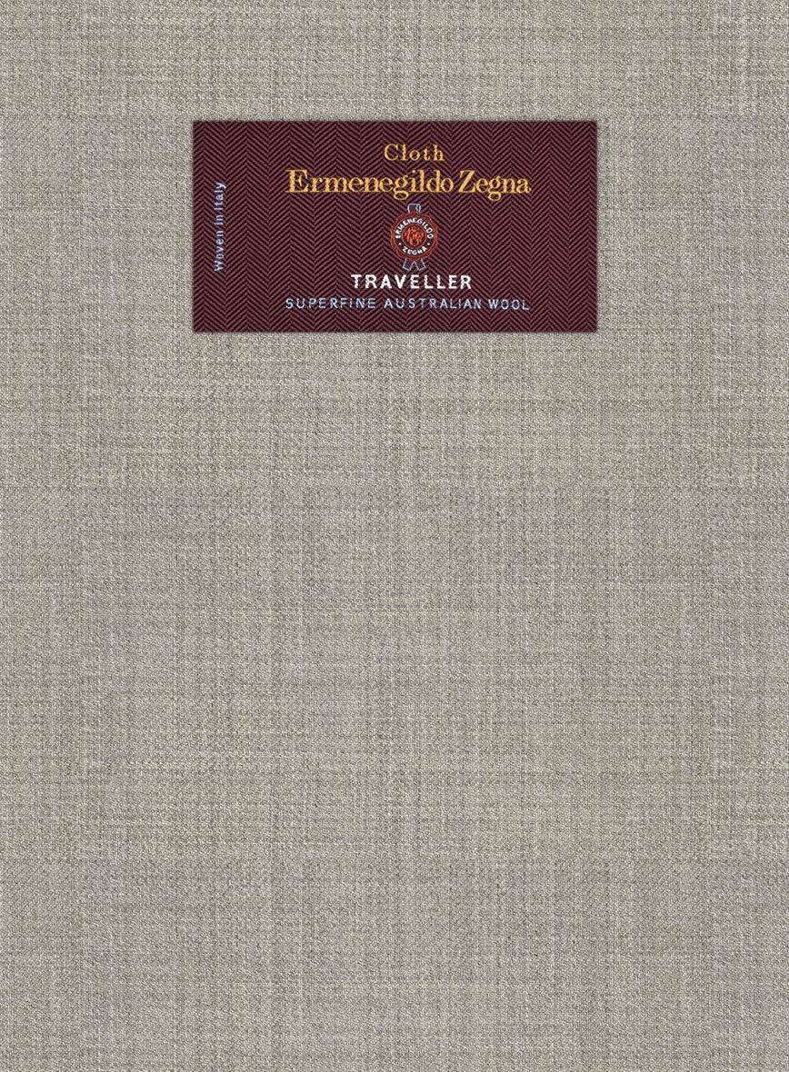 Lanificio Zegna Traveller Tobacco Brown Wool Pants - StudioSuits