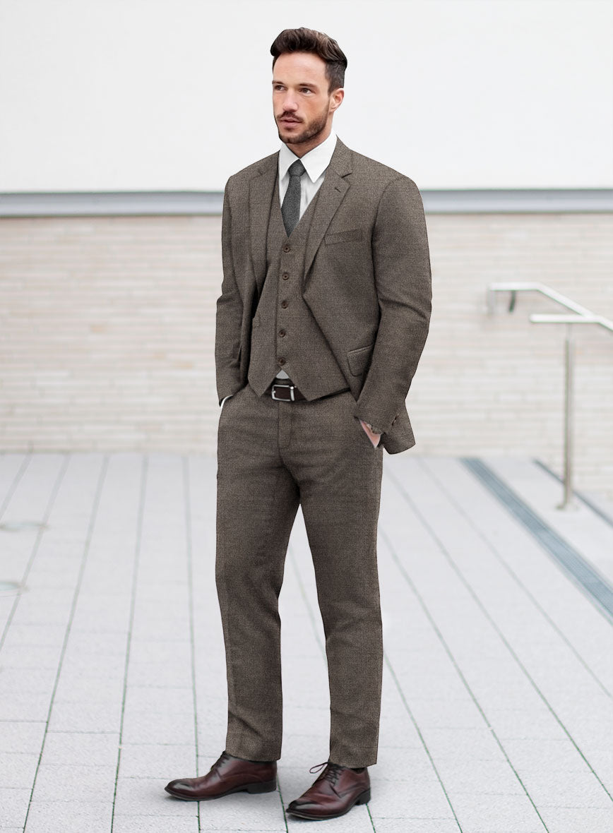 Lanificio Zegna Trofeo Intense Brown Wool Suit - StudioSuits