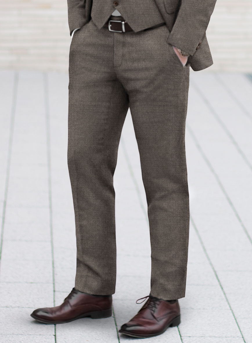 Lanificio Zegna Trofeo Intense Brown Wool Pants - StudioSuits