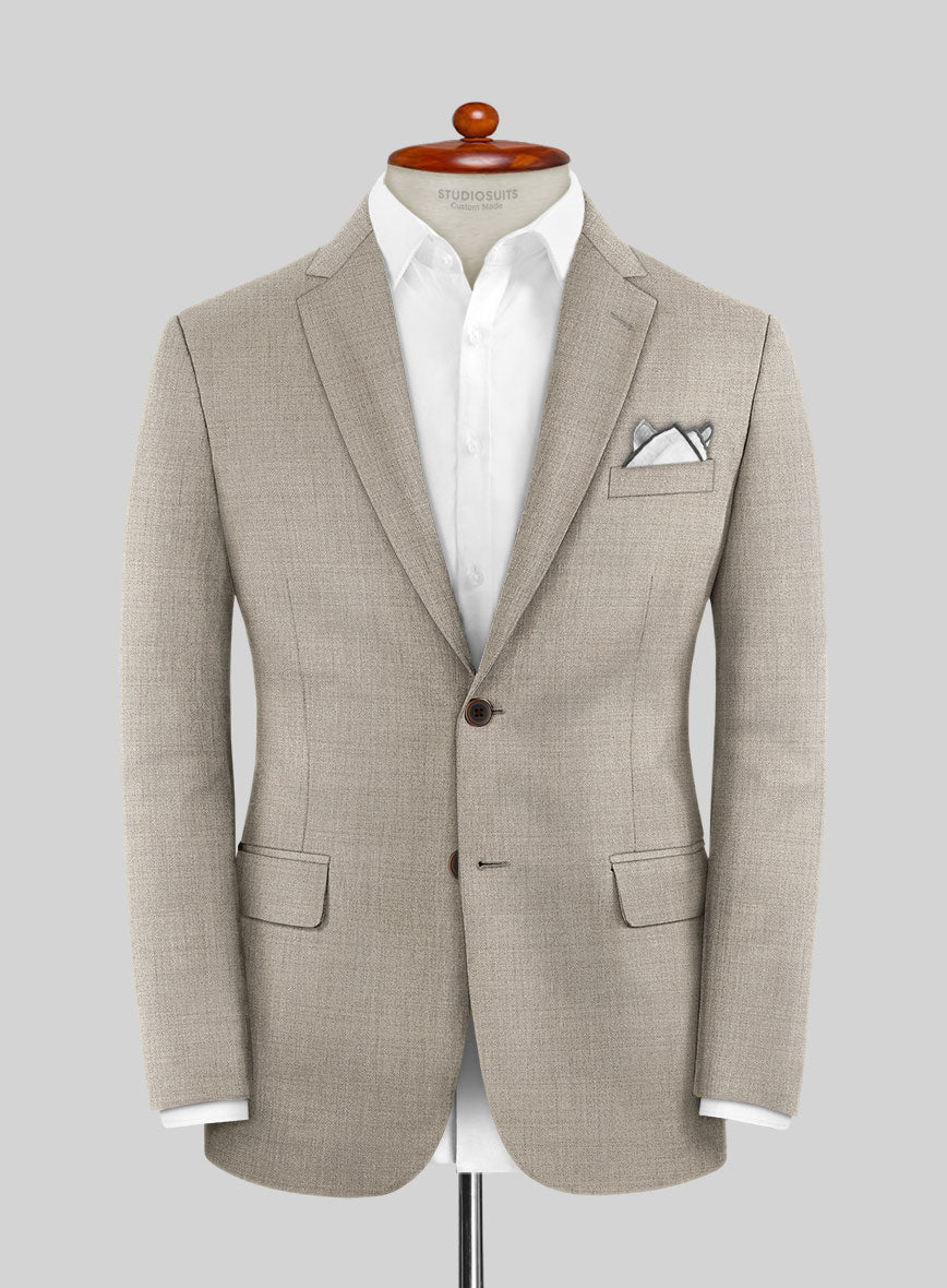 Lanificio Zegna Trofeo Light Brown Wool Jacket - StudioSuits