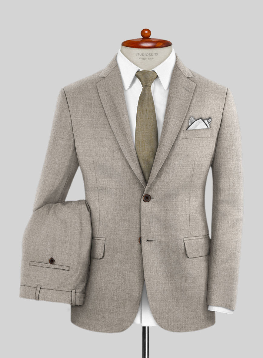 Lanificio Zegna Trofeo Light Brown Wool Suit - StudioSuits