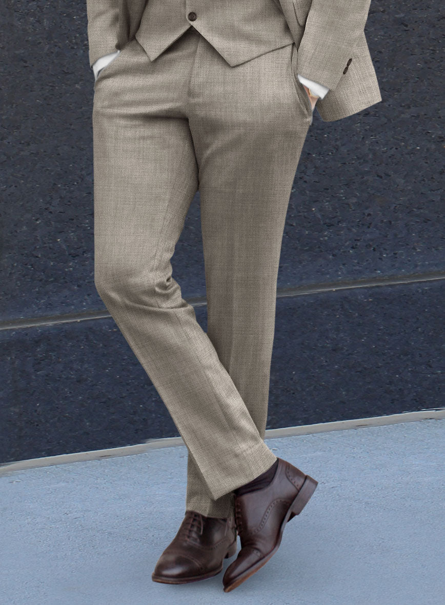 Lanificio Zegna Trofeo Light Brown Wool Suit - StudioSuits