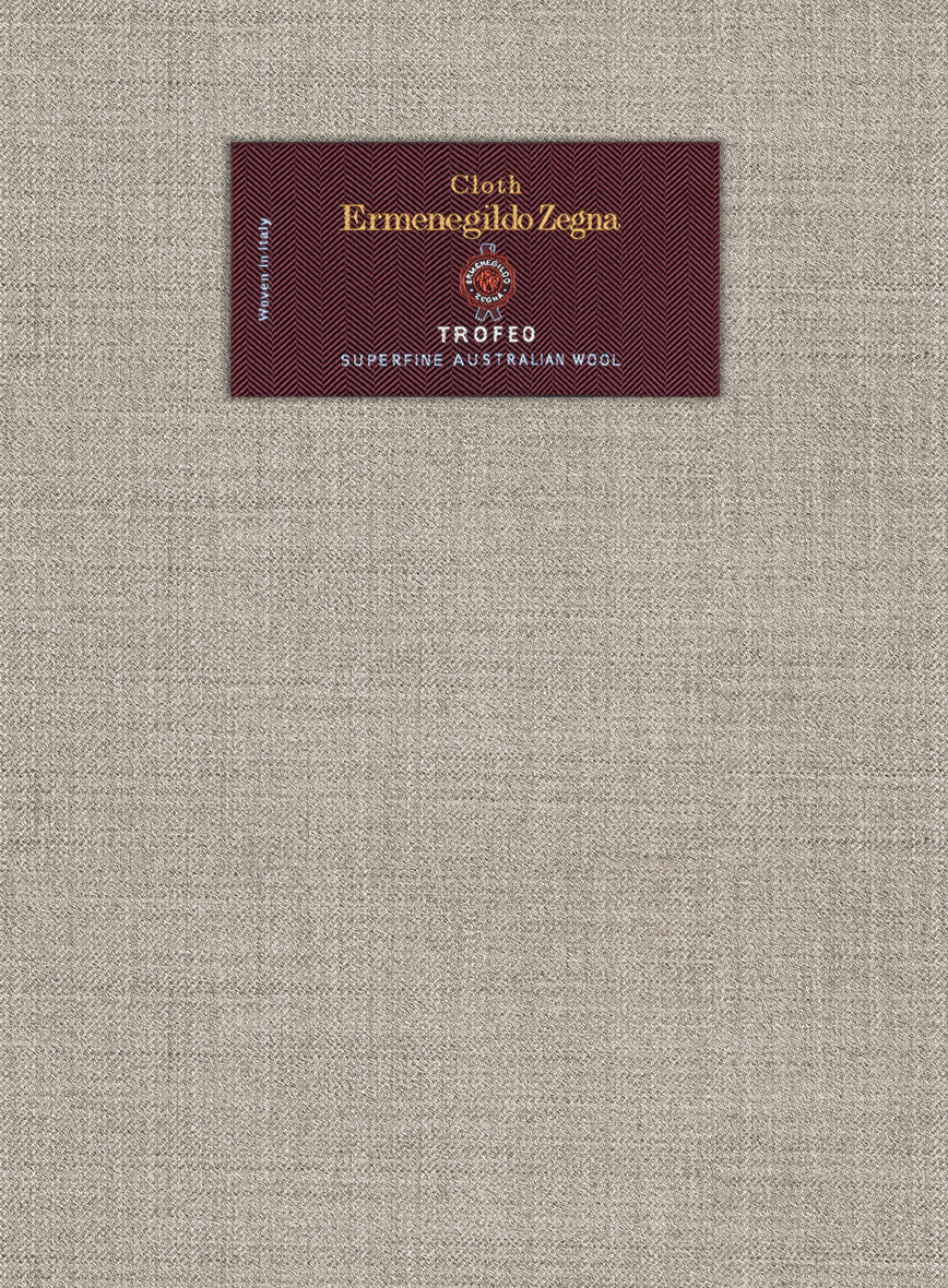 Lanificio Zegna Trofeo Light Brown Wool Suit - StudioSuits