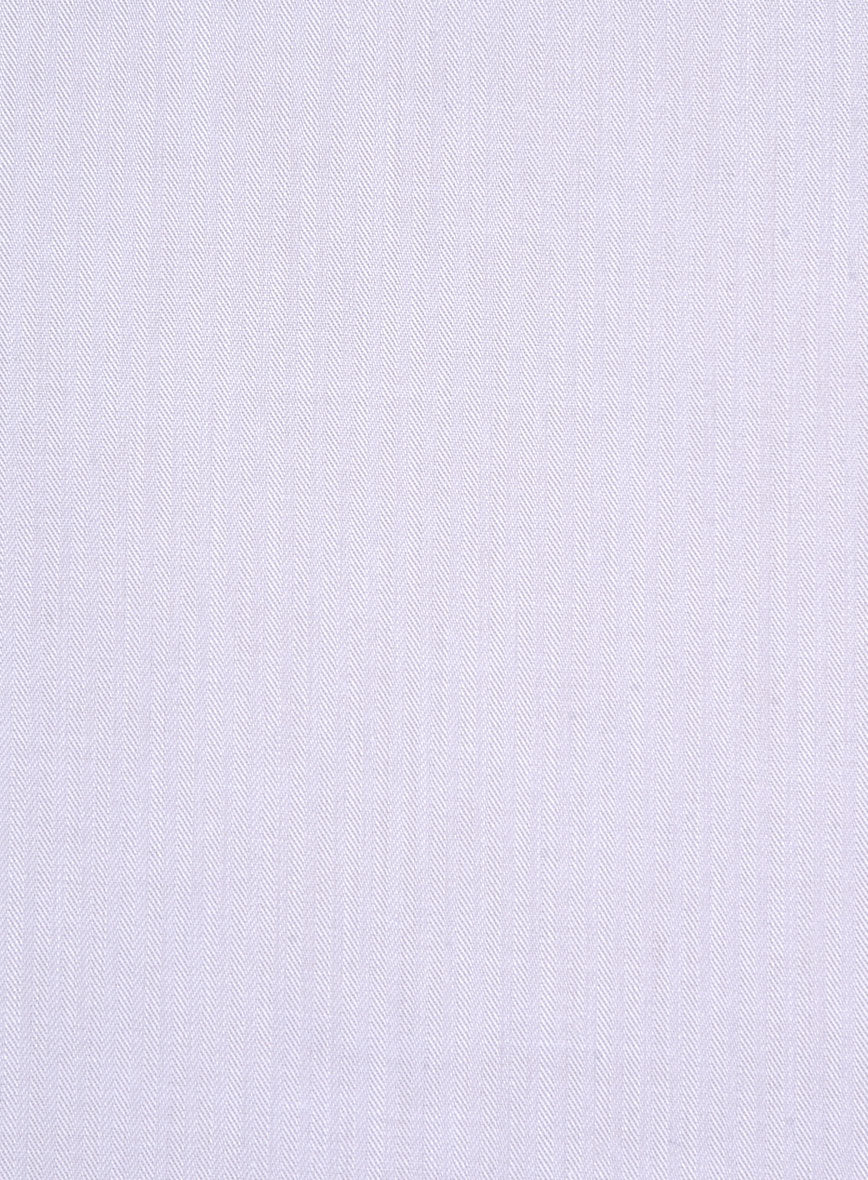 Lavender Herringbone Cotton Shirt - StudioSuits